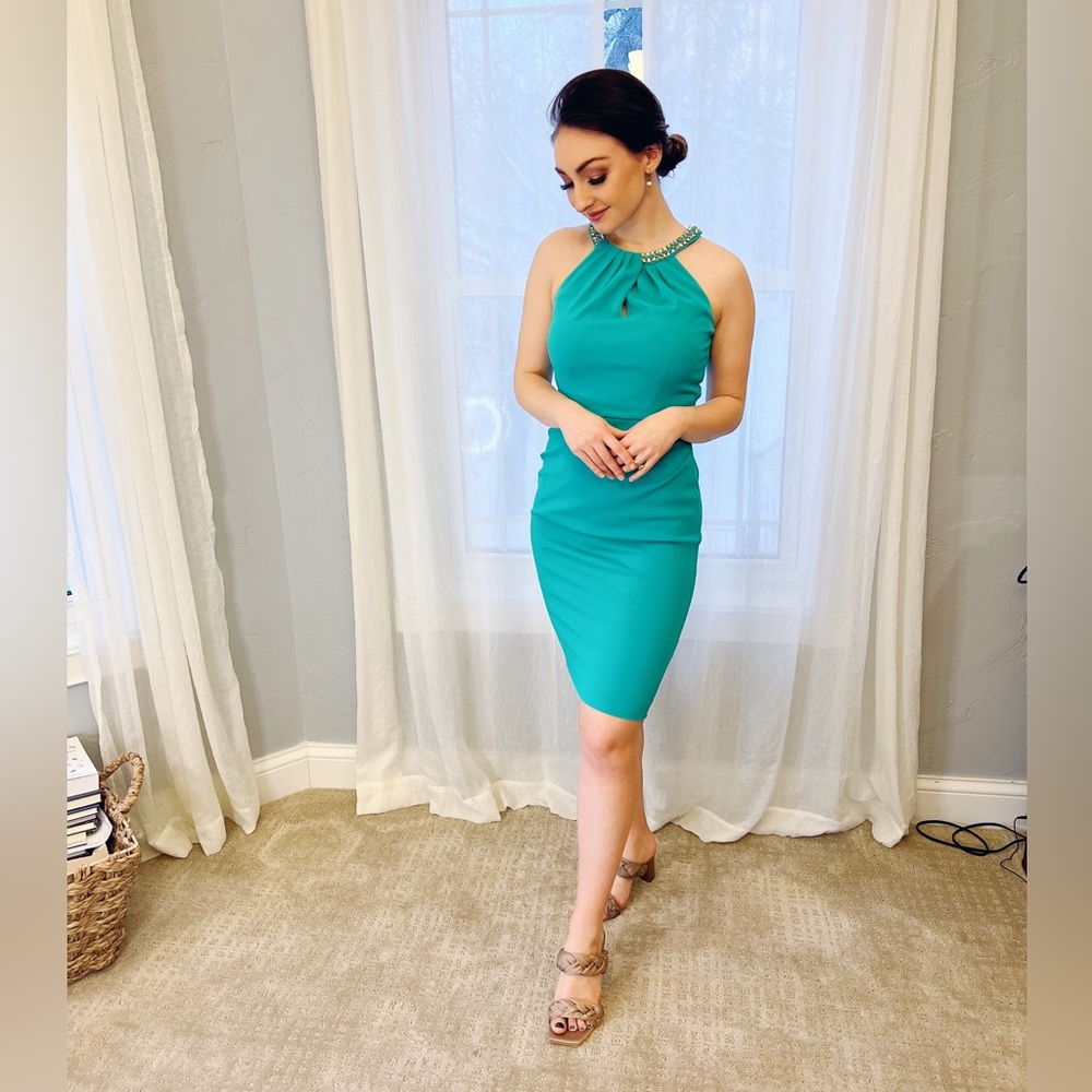 Laundry Teal Cocktail Dress